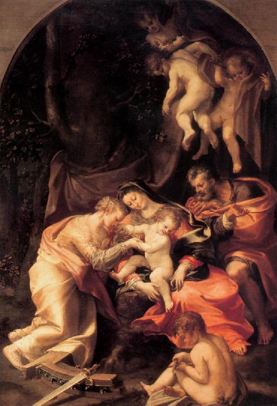 MAZZOLA BEDOLI, Girolamo Marriage of St Catherine syu oil painting picture